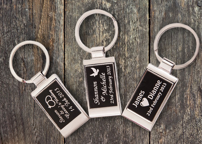 sublimation wedding key chain