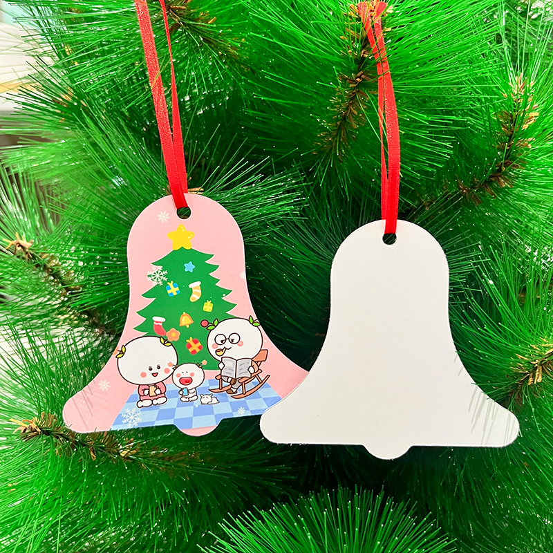bell shape sublimation aluminum ornament