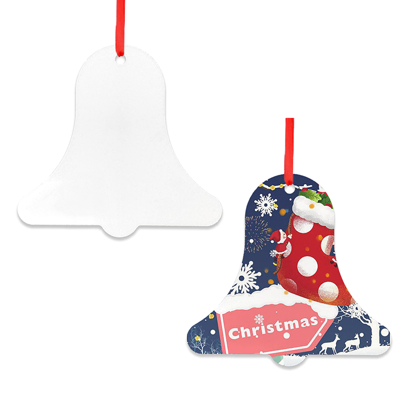 bell shape sublimation aluminum ornament