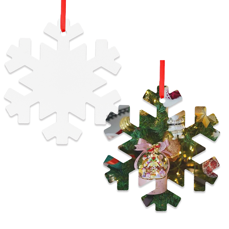 snow shape sublimation aluminum ornament
