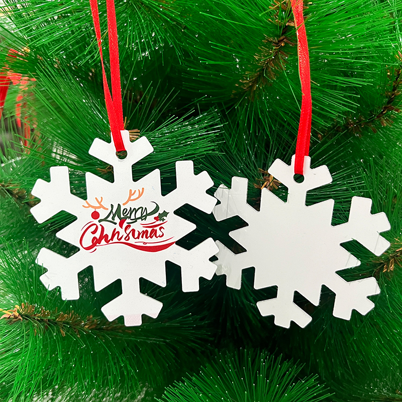 snow shape sublimation aluminum ornament