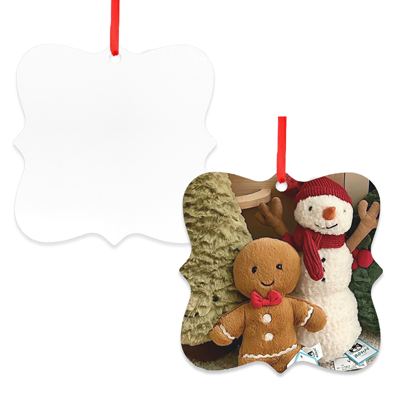 sqaure benelux shape sublimation aluminum ornament