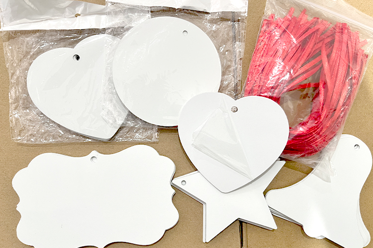 sublimation aluminum ornament package