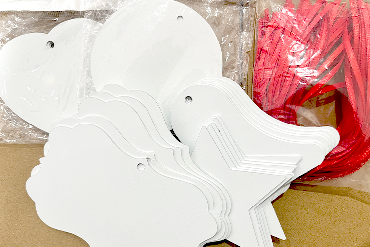 sublimation aluminum ornament package