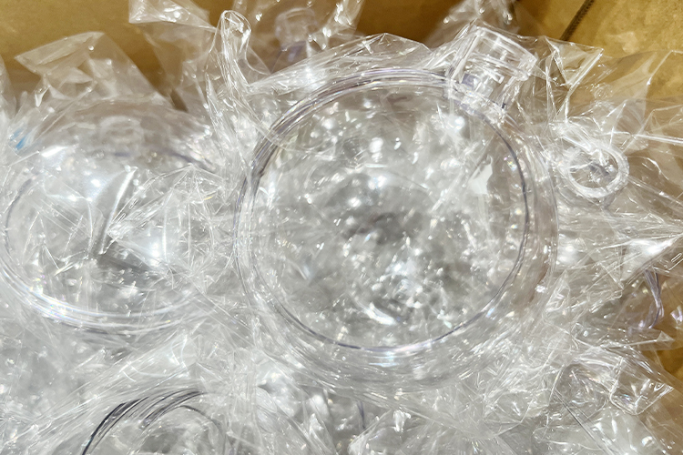 sublimation clear fillable plastic ornament ball