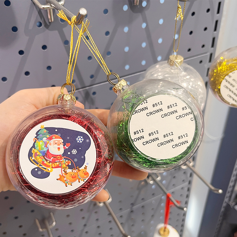 sublimation clear fillable plastic ornament ball