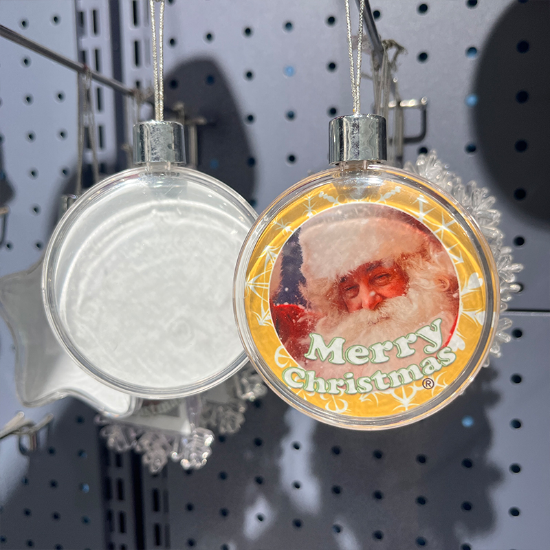 Sublimation blank plastic ornament 6 sublimation plastic ornament