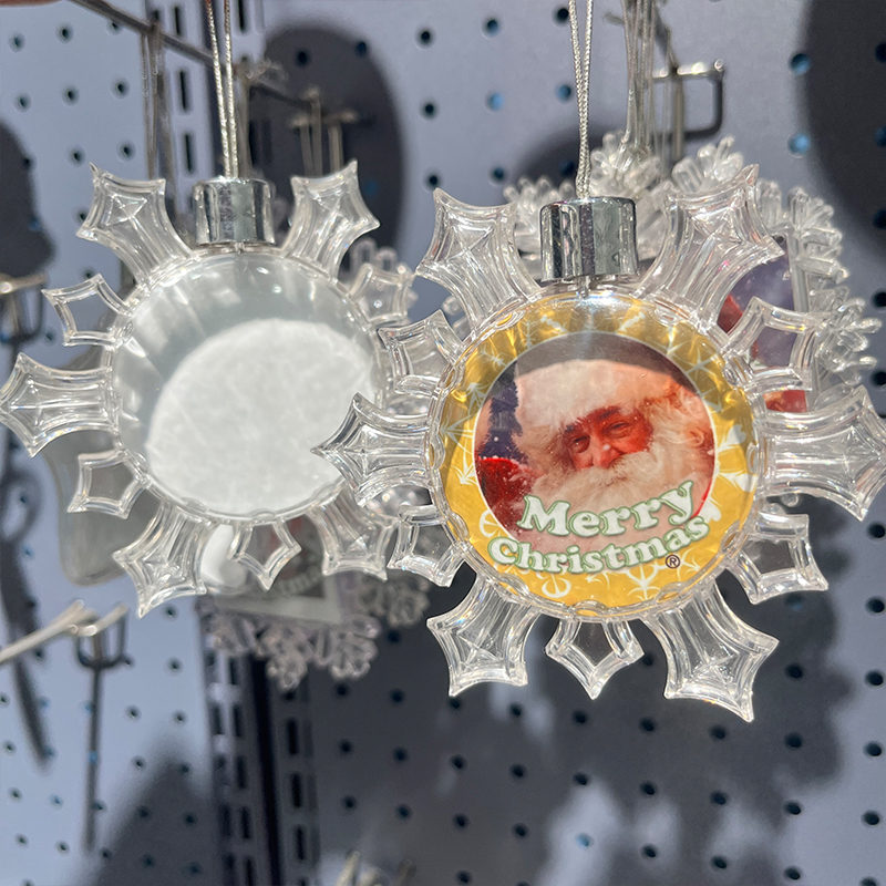 Sublimation blank plastic ornament 2 sublimation clear plastic ornament