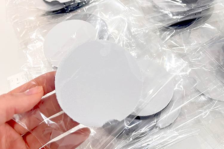 round shape sublimation rubber coaster package