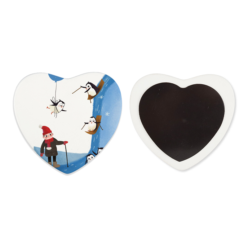 heart shape sublimation ceramic fridge magnet