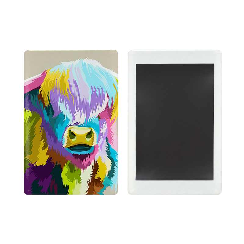 rectangle shape sublimation glass fridge magnet