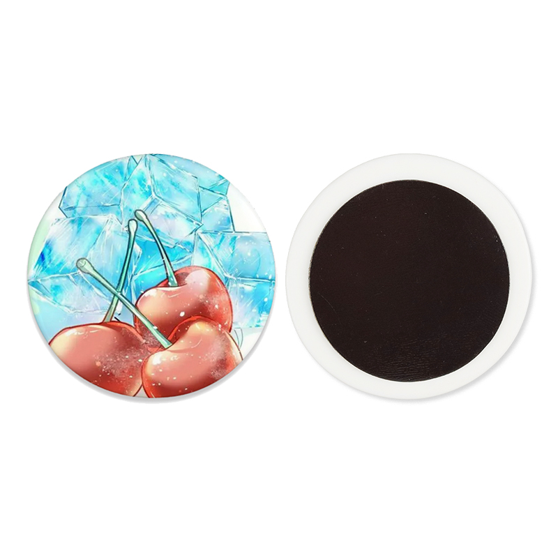 round shape sublimation ceramic fridge magnet