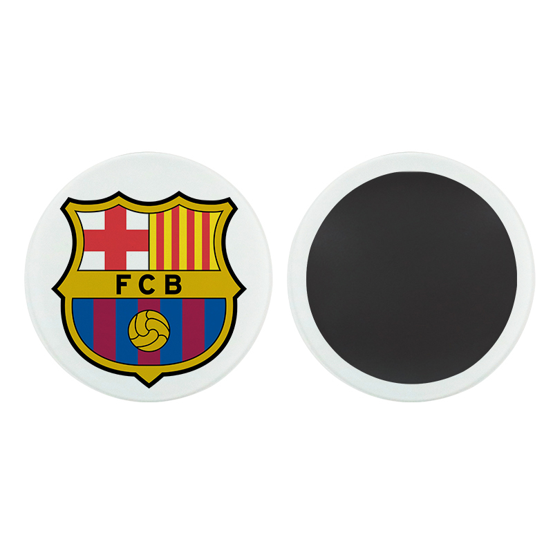 round shape sublimation glass fridge magnet