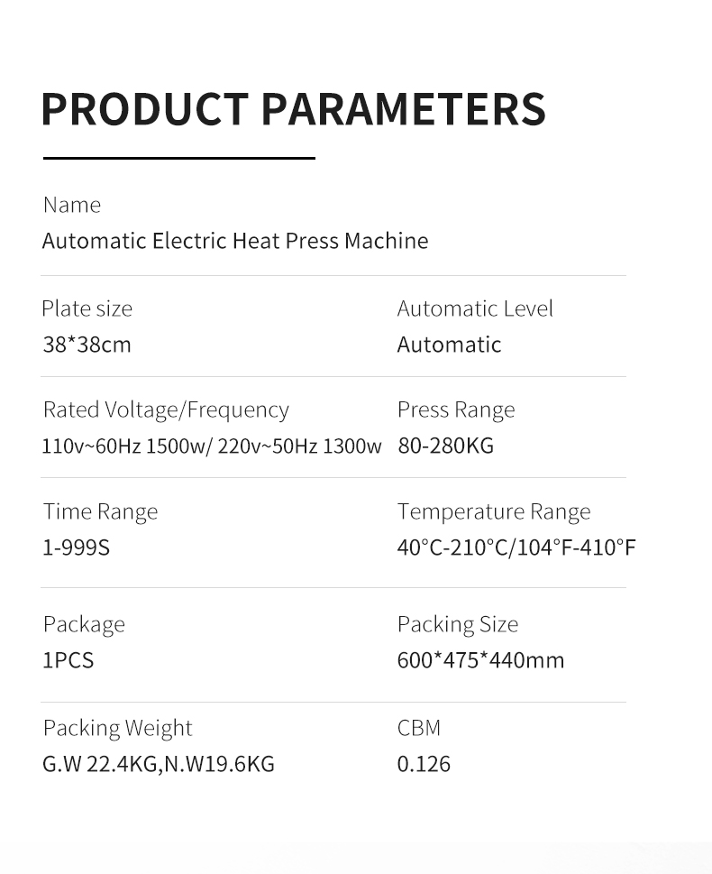 LeadSub automatic heat press machine