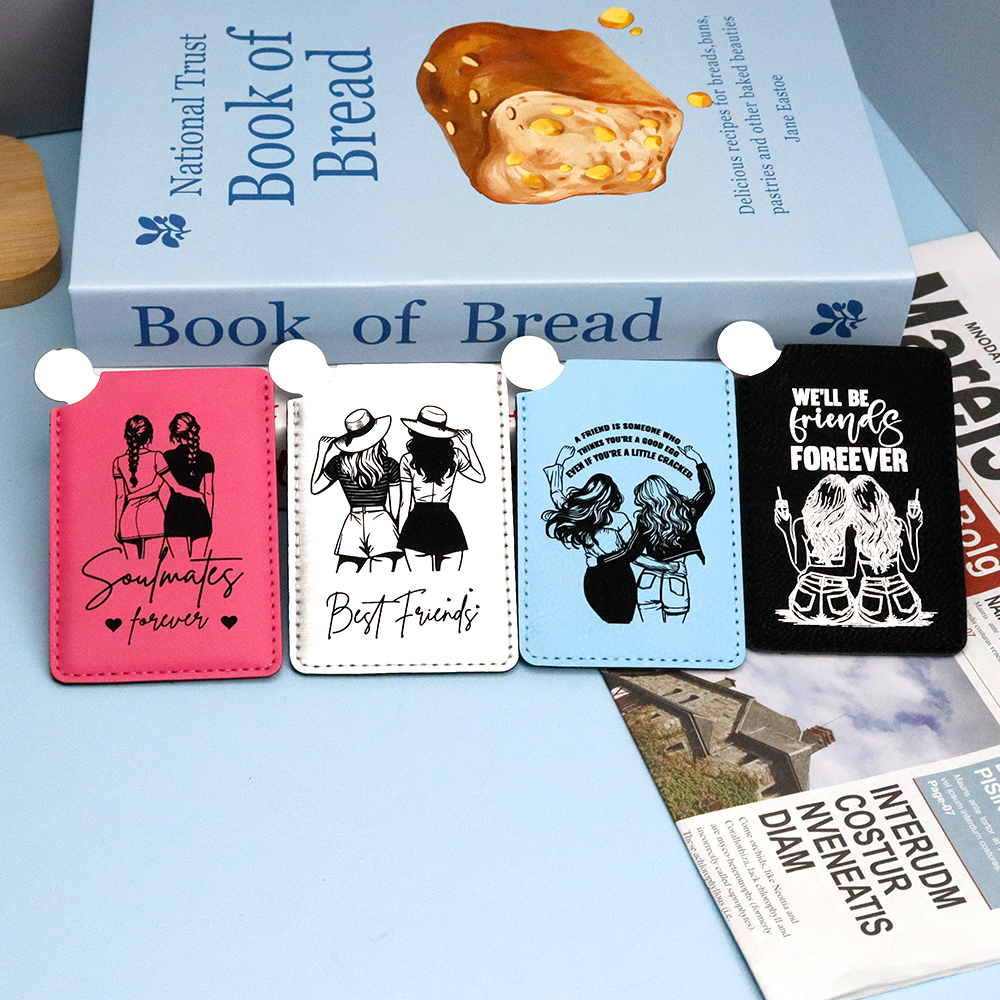 laser engrave blank PU cover pocket mirror