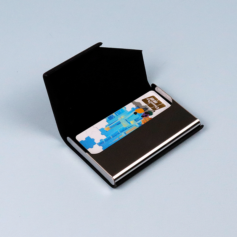 laser engrave blank PU namecard case