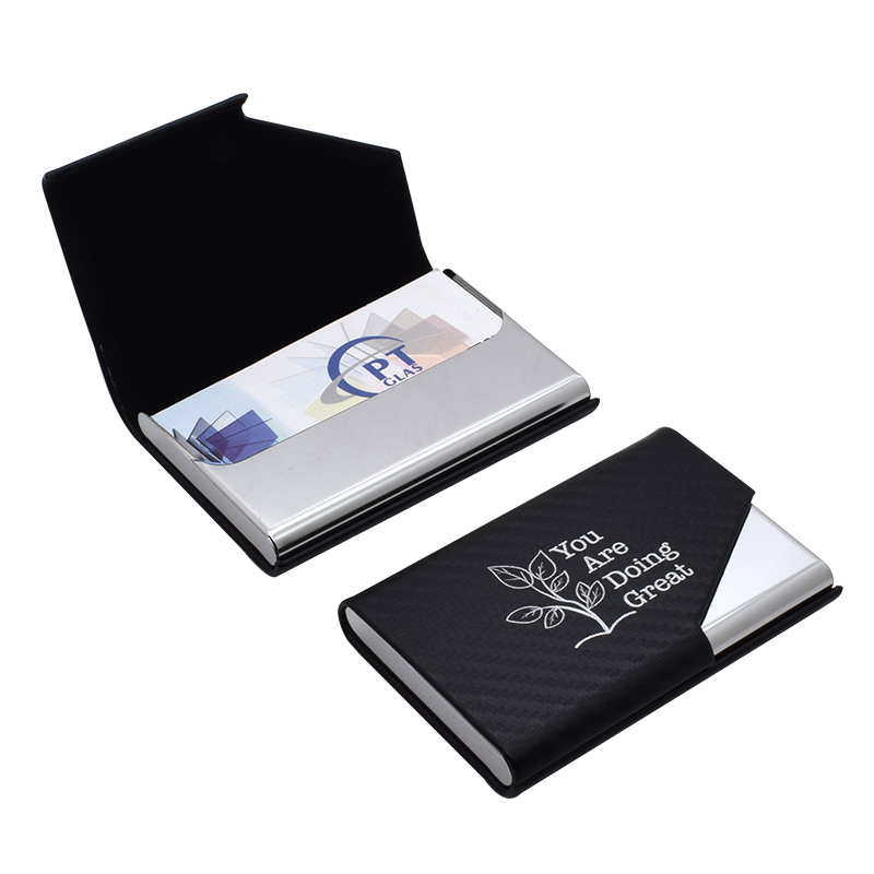 laser engrave blank PU namecard case