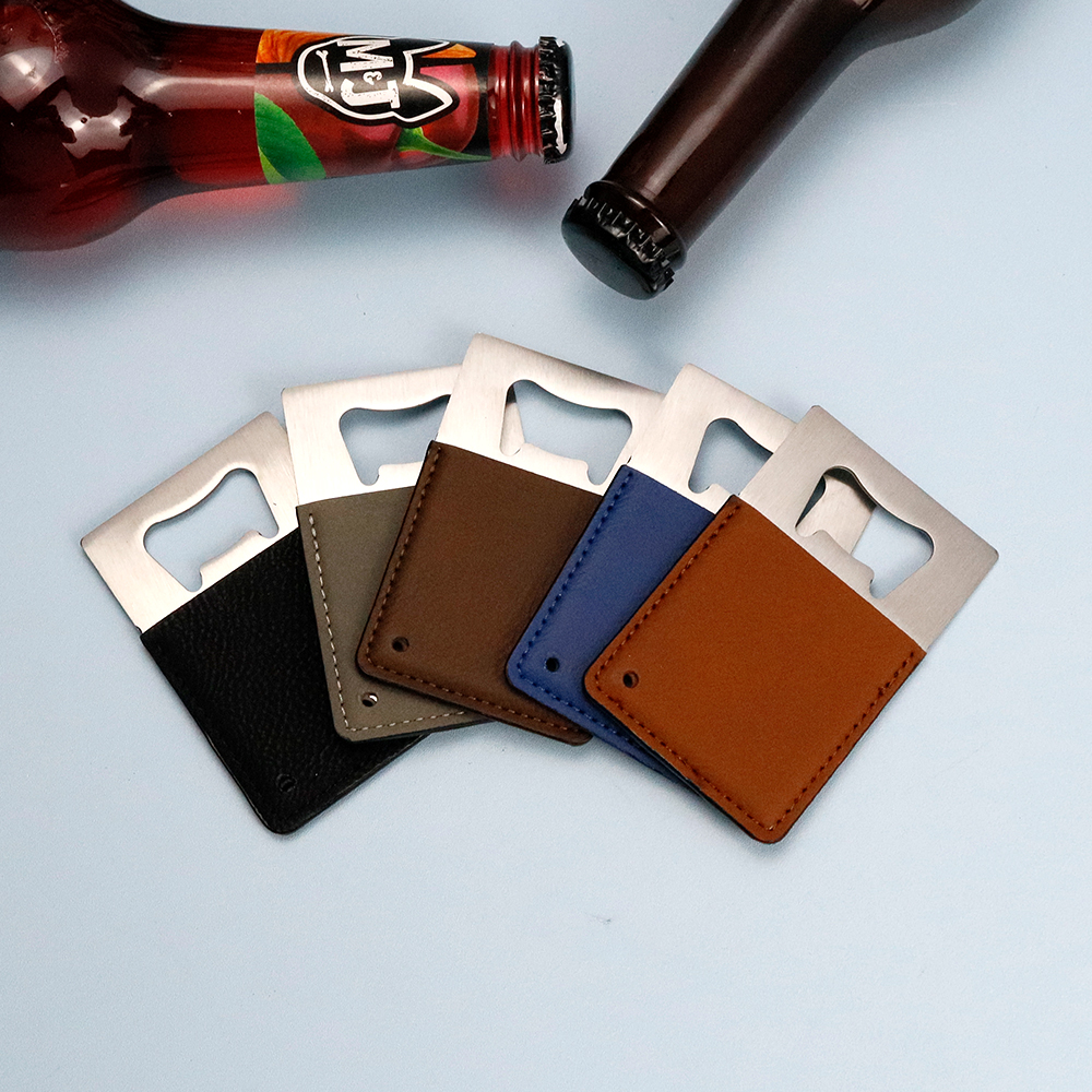 laser engrave blank PU cover card shape opener