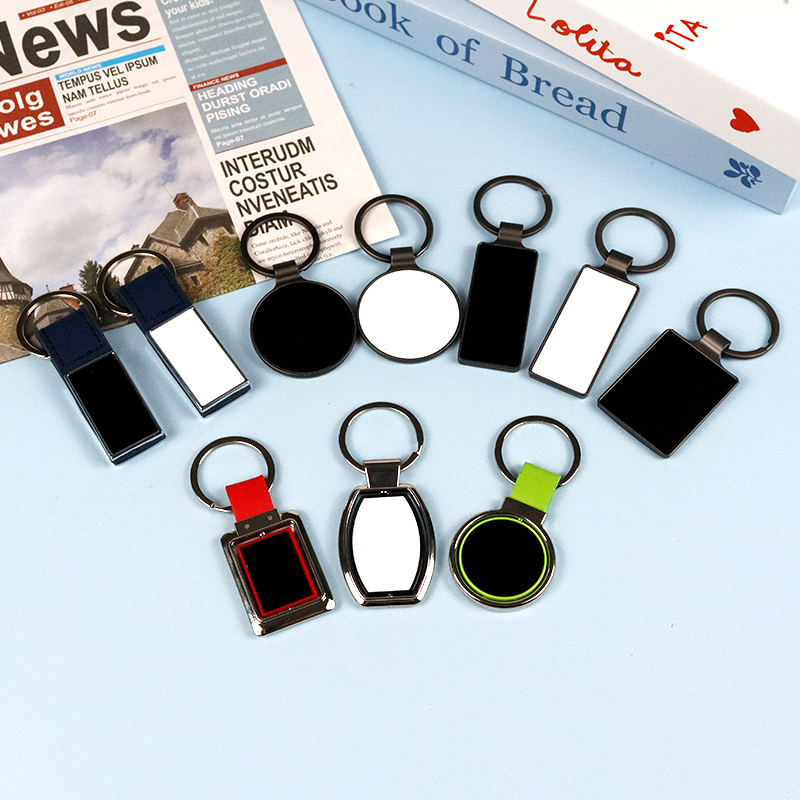 laser engrave blank metal keychain