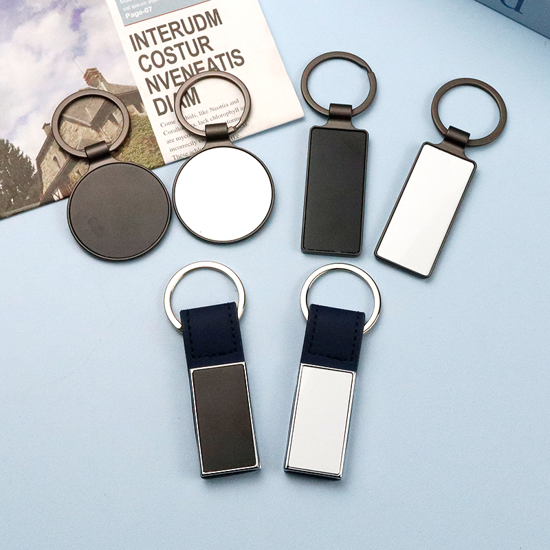 laser engrave blank metal keychain