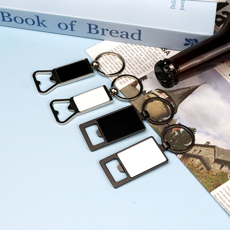 laser engrave blank metal keychain opener