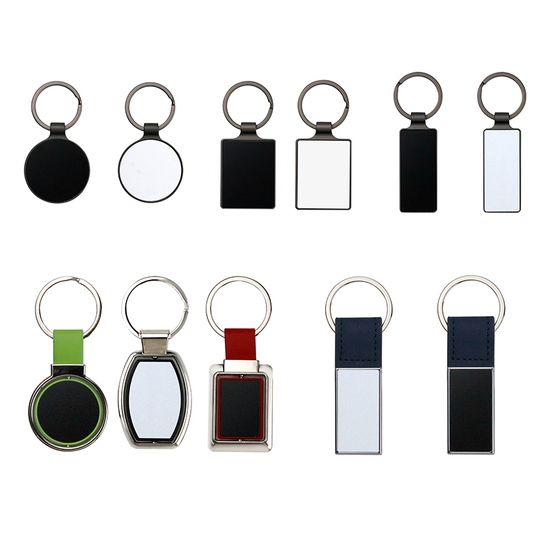 laser engrave blank metal keychain