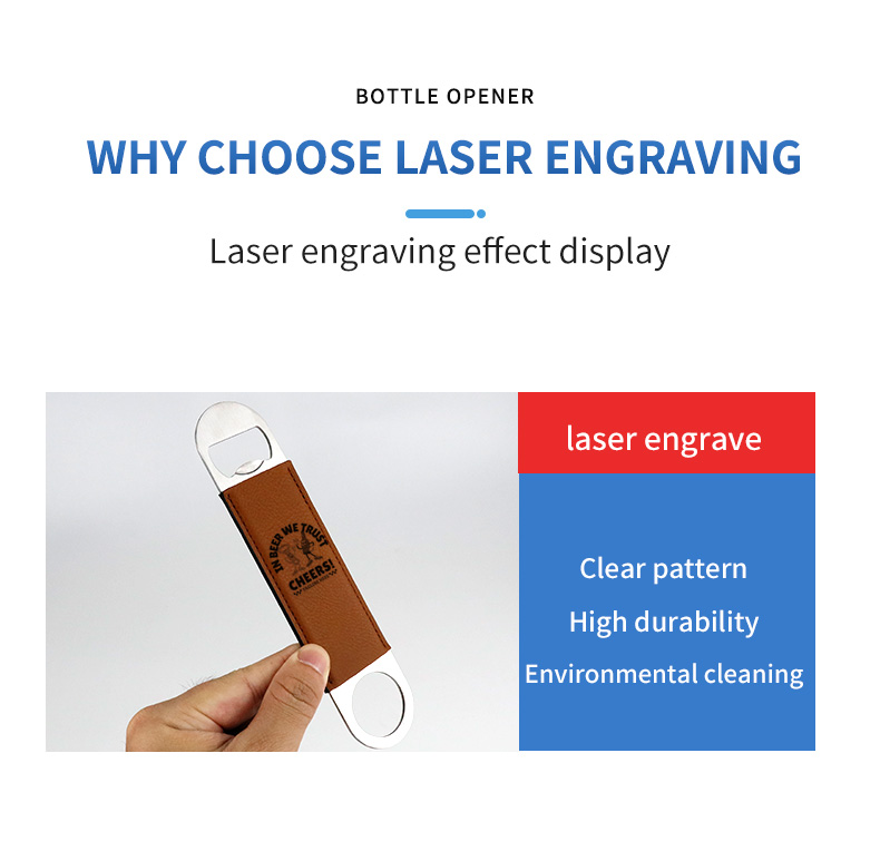 laser engrave blank PU cover opener
