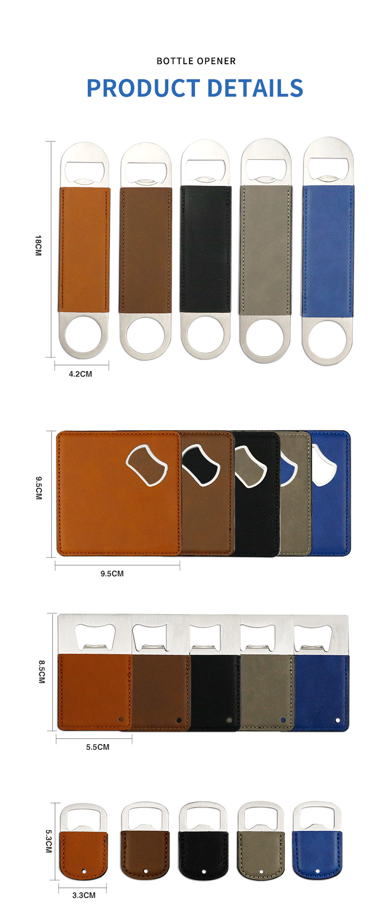 laser engrave blank PU cover opener