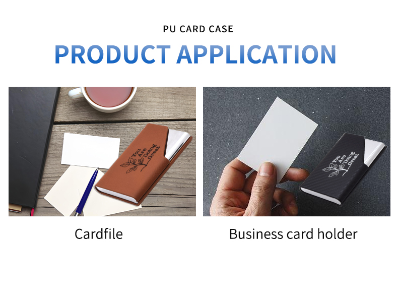 laser engrave blank PU namecard case