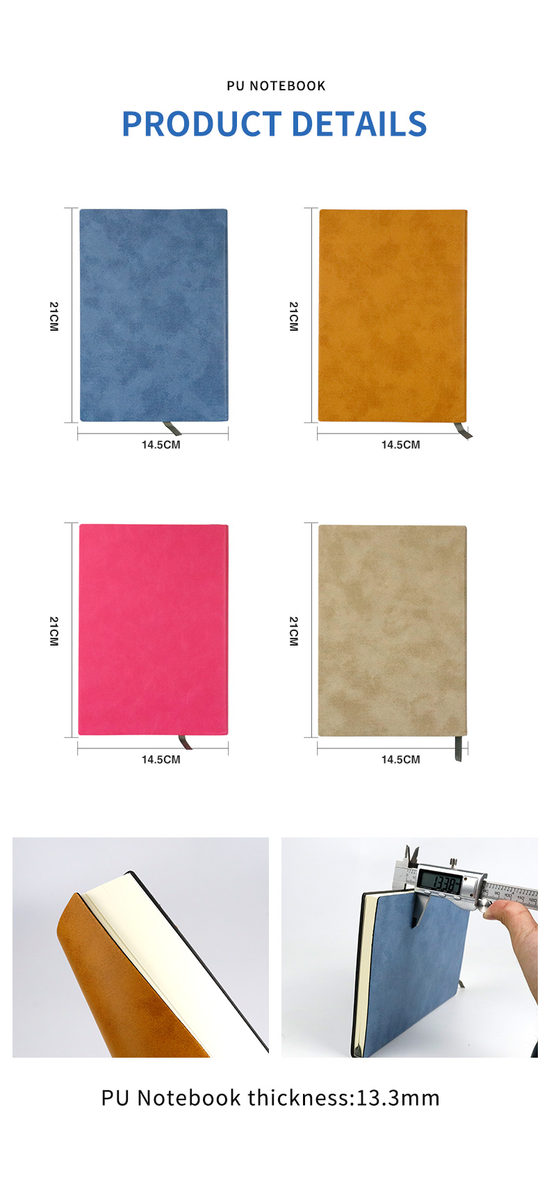 laser engrave blank PU cover A5 notebook