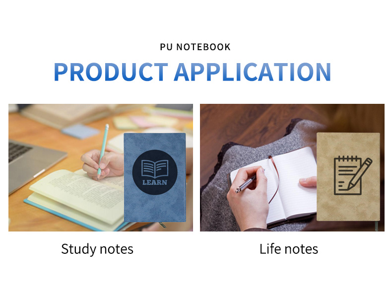 laser engrave blank PU cover A5 notebook