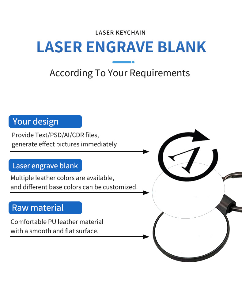 laser engrave blank metal keychain