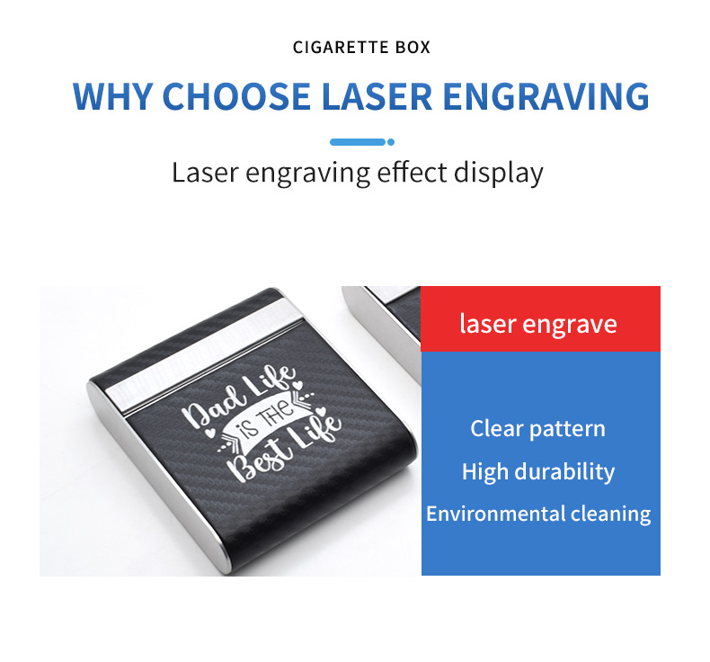 laser engrave blank PU cigarette box