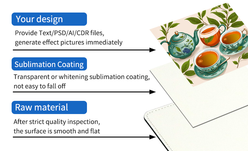 Sublimation PU Leather Blank Principle