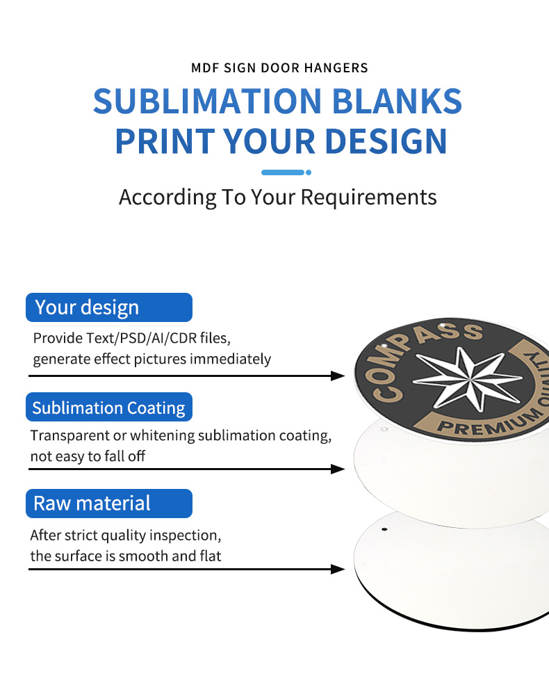 Sublimation MDF door sign